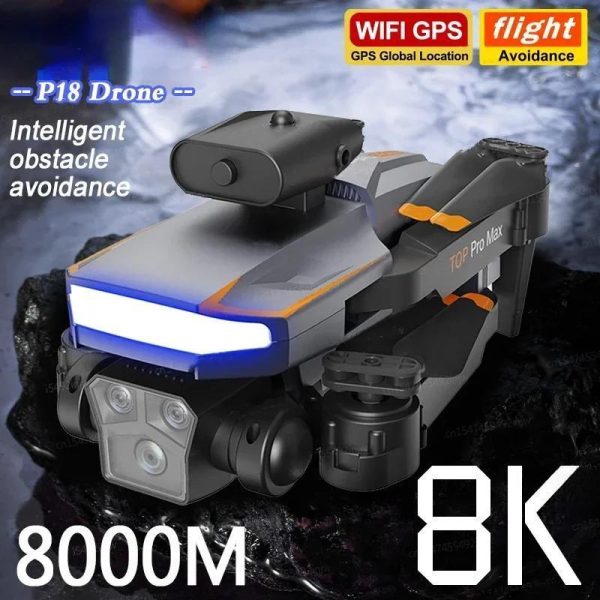 3D Printers & Quadcopters |   New P18 Uav Esc Dual Camera Brushless Optical Flow Positioning Wifi Fpv Fixed Height Obstacle Avoidance Rc Drone Quadcopter Children’s Toy Gift 3D Printers & Quadcopters 3D Printers & Quadcopters