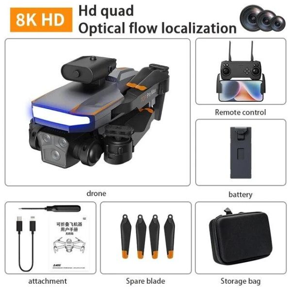 3D Printers & Quadcopters |   New P18 Uav Esc Dual Camera Brushless Optical Flow Positioning Wifi Fpv Fixed Height Obstacle Avoidance Rc Drone Quadcopter Children’s Toy Gift 3D Printers & Quadcopters 3D Printers & Quadcopters