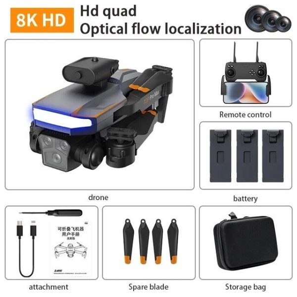 3D Printers & Quadcopters |   New P18 Uav Esc Dual Camera Brushless Optical Flow Positioning Wifi Fpv Fixed Height Obstacle Avoidance Rc Drone Quadcopter Children’s Toy Gift 3D Printers & Quadcopters 3D Printers & Quadcopters