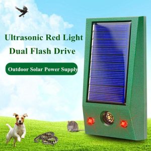 Animals & Insects |   Solar Powered Ultrasonic Electronic Bird Repellent Ip58 Waterproof Pigeon Deterrent Strong Led Flashing Pest For Yard Control Animals & Insects Animals & Insects