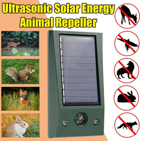 Animals & Insects |   Ultrasonic Animal Repeller Solar Powered Rodent Repellent With Flashing Led Light Repel Rat Skunk Animals & Insects Animals & Insects