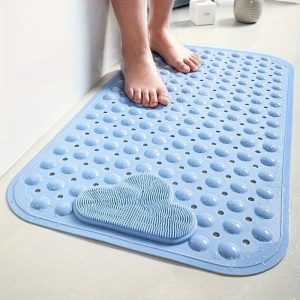 Bathroom Products |   1Pc Cloud Patterns Bathroom Non-Slip Mat With Suction Cup, Bathtub Mat, Bathroom Round Hole Massage Ring Mat Bathroom Products Bathroom Products