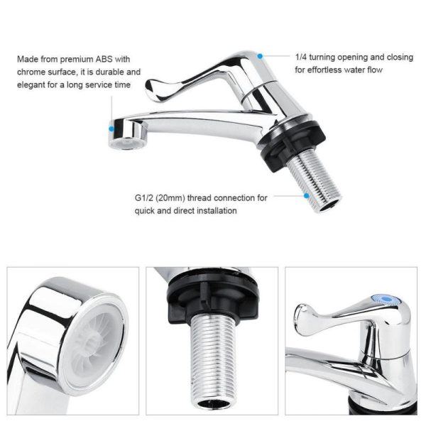 Bathroom Products |   Abs Plastic Single Cold Faucet Water Tap Bathroom Basin Kitchen Sink Accessories Bathroom Products Bathroom Products