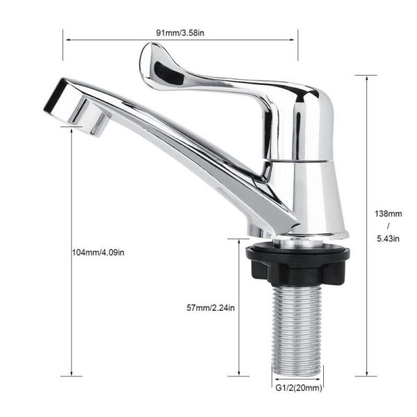 Bathroom Products |   Abs Plastic Single Cold Faucet Water Tap Bathroom Basin Kitchen Sink Accessories Bathroom Products Bathroom Products