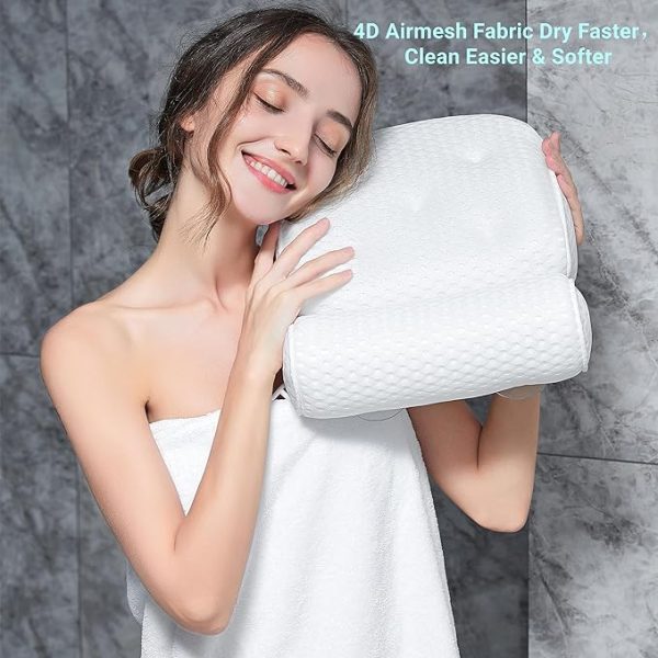 Bathroom Products |   Bath Pillow For Bathtub Support Neck,Head And Back With Non-Slip Suction Cups Air Mesh Bathtub Pillow Bathroom Products Bathroom Products