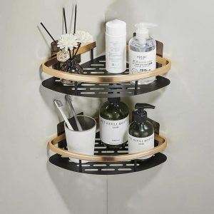 Bathroom Products |   Bathroom Shelves Bathroom Corner Shelf Without Drilling Rustproof Space Aluminum Shower Storage Rack Shampoo Holder Bathroom Shower Accessories Bathroom Products Bathroom Products