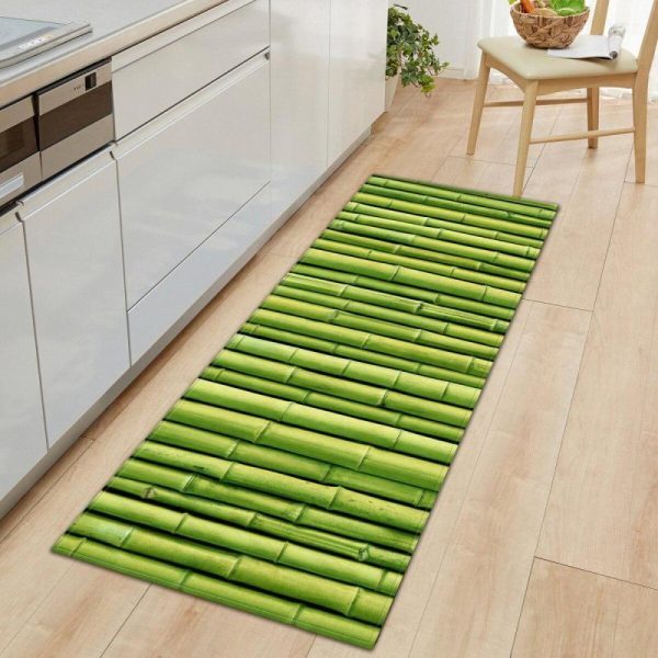 Bathroom Products |   Kitchen Doormat 3D Green Grass Bamboo Print Floor Mat Hallway Living Room Balcony Bath Mat Non Slip Area Rugs Bathroom  Carpet Bathroom Products Bathroom Products