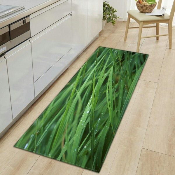 Bathroom Products |   Kitchen Doormat 3D Green Grass Bamboo Print Floor Mat Hallway Living Room Balcony Bath Mat Non Slip Area Rugs Bathroom  Carpet Bathroom Products Bathroom Products