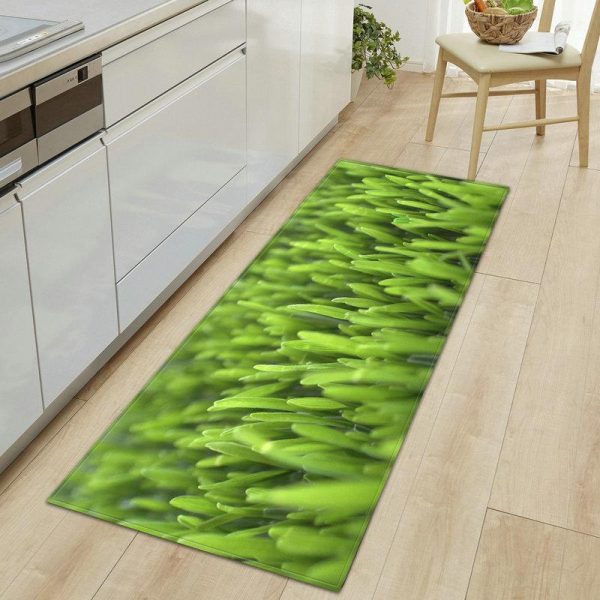 Bathroom Products |   Kitchen Doormat 3D Green Grass Bamboo Print Floor Mat Hallway Living Room Balcony Bath Mat Non Slip Area Rugs Bathroom  Carpet Bathroom Products Bathroom Products