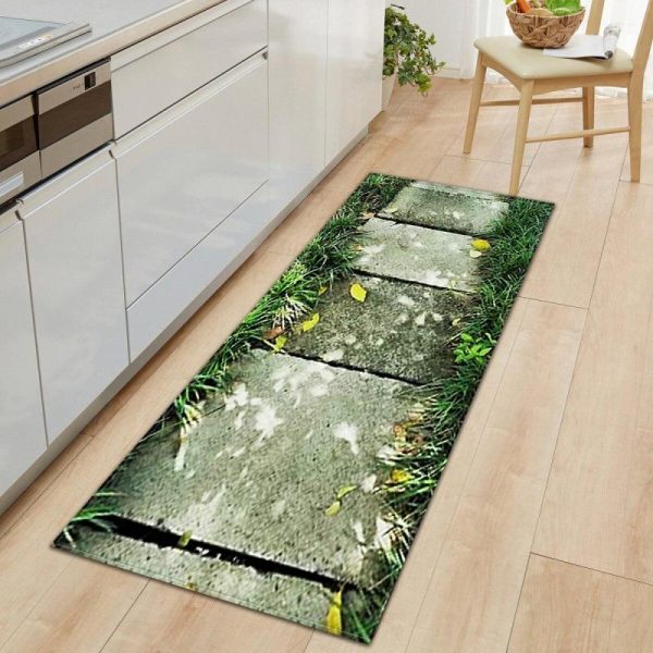 Bathroom Products |   Kitchen Doormat 3D Green Grass Bamboo Print Floor Mat Hallway Living Room Balcony Bath Mat Non Slip Area Rugs Bathroom  Carpet Bathroom Products Bathroom Products