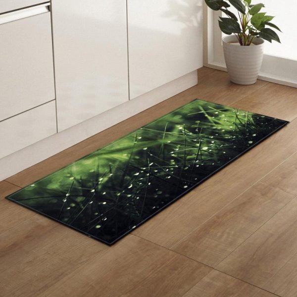 Bathroom Products |   Kitchen Doormat 3D Green Grass Bamboo Print Floor Mat Hallway Living Room Balcony Bath Mat Non Slip Area Rugs Bathroom  Carpet Bathroom Products Bathroom Products