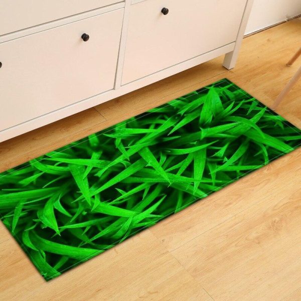 Bathroom Products |   Kitchen Doormat 3D Green Grass Bamboo Print Floor Mat Hallway Living Room Balcony Bath Mat Non Slip Area Rugs Bathroom  Carpet Bathroom Products Bathroom Products