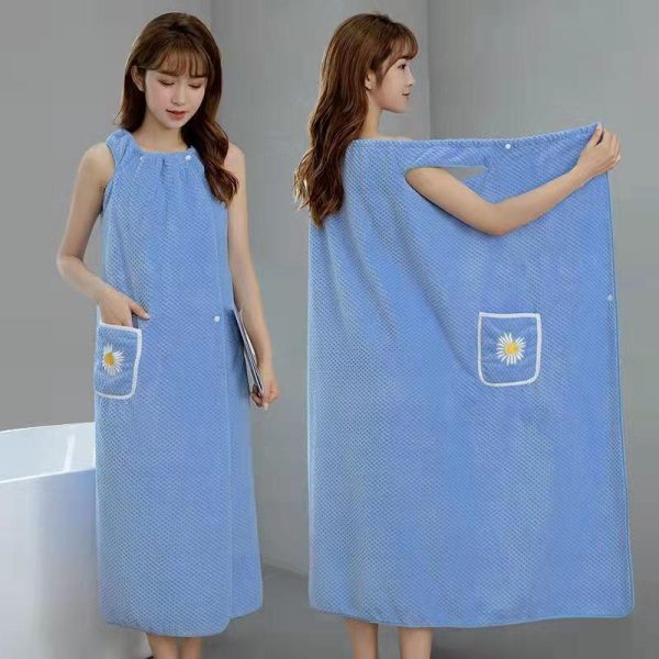 Bathroom Products |   Lengthened Bath Towel Can Be Worn To Wrap Adult Bathrobes And Household Clothes Are Soft Without Shedding Hair Bathroom Products Bathroom Products