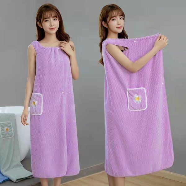 Bathroom Products |   Lengthened Bath Towel Can Be Worn To Wrap Adult Bathrobes And Household Clothes Are Soft Without Shedding Hair Bathroom Products Bathroom Products