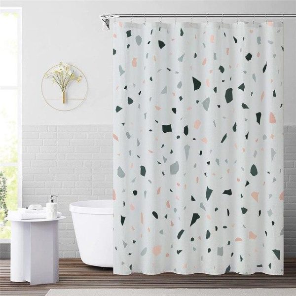 Bathroom Products |   Luxury Gold Marbling Shower Curtains Geometric Stripes Drapes For Bathroom Accessories Set Bathtub Curtain With Hooks Waterproof Bathroom Products Bathroom Products