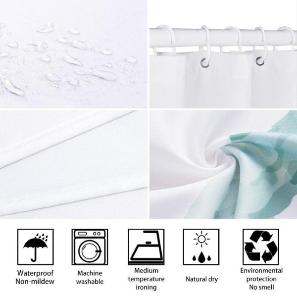 Bathroom Products |   Modern 3D Printing Forest Shower Curtain Green Plant Tree Landscape Bath Curtain With Hooks For Bathroom Waterproof Scenery Bathroom Products Bathroom Products