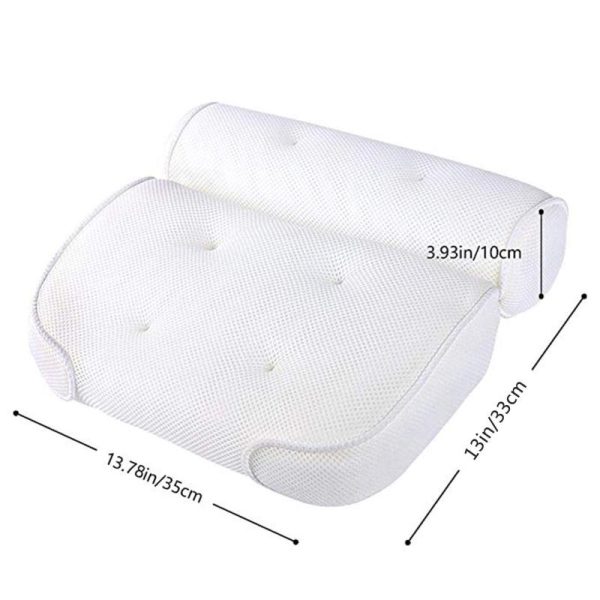 Bathroom Products |   Spa 3D Mesh Bath Tub Pillow Neck Relax Home Massage Cushion W/6 Suction Cups Bathroom Products Bathroom Products