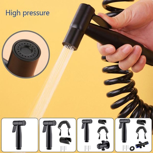 Bathroom Products |   Stainless Steel Portable Bidet Sprayer Cold Bathroom Bidet Faucet Valve Jet Set Ass Shower Enema Black Bathroom Products Bathroom Products