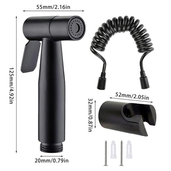 Bathroom Products |   Stainless Steel Portable Bidet Sprayer Cold Bathroom Bidet Faucet Valve Jet Set Ass Shower Enema Black Bathroom Products Bathroom Products