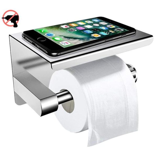 Bathroom Products |   Toilet Tissue Holder Roll Papers Stand Dispensers Wall Mounted Silver Home Bathroom Products Bathroom Products