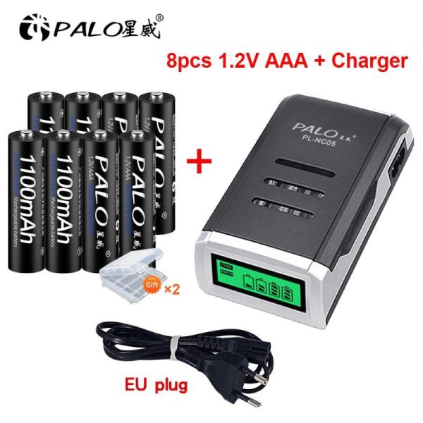 Batteries & Spare Parts |   1100Mah Aaa Rechargeable Battery 1.2V Ni-Mh Aaa Battery Batteries Aaa+Lcd Display Charger For Nimh Nicd Aa Aaa Battery Batteries & Spare Parts Batteries & Spare Parts