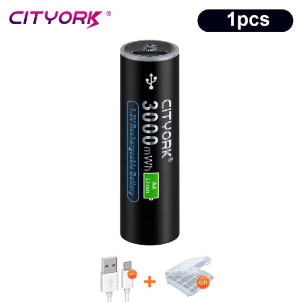 Batteries & Spare Parts |   Cityork 1.5V Aa Lithium Ion Rechargerable Battery Micro Usb Fast Charging Aa Batteri+Usb Cable For Keyboard Remote Control Toy Batteries & Spare Parts Batteries & Spare Parts