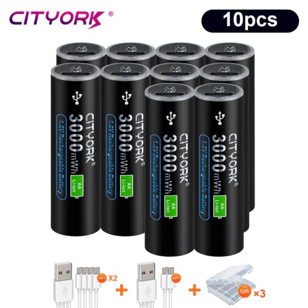 Batteries & Spare Parts |   Cityork 1.5V Aa Lithium Ion Rechargerable Battery Micro Usb Fast Charging Aa Batteri+Usb Cable For Keyboard Remote Control Toy Batteries & Spare Parts Batteries & Spare Parts