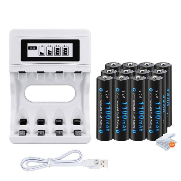 Batteries & Spare Parts |   Cityork Aa Battery Nimh Aa 3000Mah 1.2V 2A Ni-Mh Aa Rechargeable Battery  With 1.2V Usb Aa Aaa Battery Charger Batteries & Spare Parts Batteries & Spare Parts