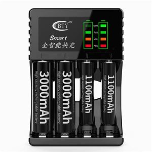 Batteries & Spare Parts |   Four Slot Battery Charger For Aaa/Aa Rechargeable Battery Short Circuit Protection With Led Indicato Batteries & Spare Parts Batteries & Spare Parts