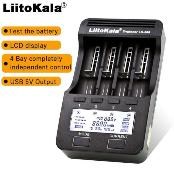 Batteries & Spare Parts |   Liitokala Lii-500 Test Capacity Lcd Nimh Lithium 18650 Battery Usb Charger For 26650 Aa Aaa 18350 Batteries & Spare Parts Batteries & Spare Parts