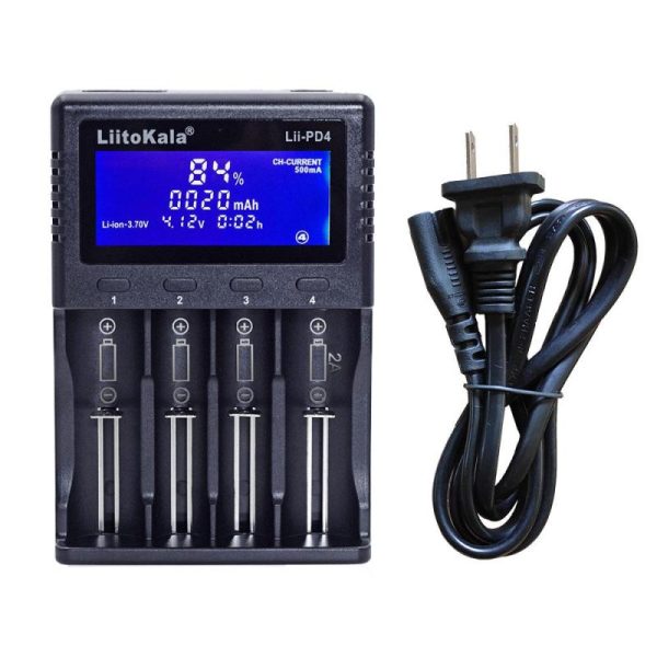 Batteries & Spare Parts |   Liitokala Lii-Pd4 Lcd Nimh Liion Battery  2A Output Charger For 3.7V 18650  21700 26650 1.2V Aa Aaa Batteries & Spare Parts Batteries & Spare Parts