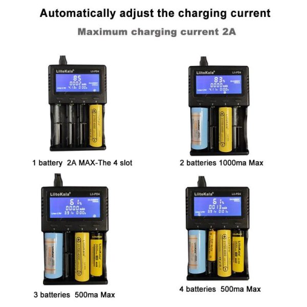 Batteries & Spare Parts |   Liitokala Lii-Pd4 Lcd Nimh Liion Battery  2A Output Charger For 3.7V 18650  21700 26650 1.2V Aa Aaa Batteries & Spare Parts Batteries & Spare Parts