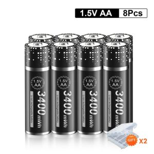 Batteries & Spare Parts |   Palo 1.5V Aa Rechargeable Battery Lithium-Ion Aa Battery 3400Mwh 1.5V Aa Li-Ion Batteries For Toy Remote Control Mp3 Clocks Toy Battery Batteries & Spare Parts Batteries & Spare Parts