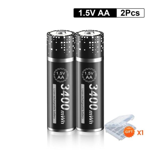 Batteries & Spare Parts |   Palo 1.5V Aa Rechargeable Battery Lithium-Ion Aa Battery 3400Mwh 1.5V Aa Li-Ion Batteries For Toy Remote Control Mp3 Clocks Toy Battery Batteries & Spare Parts Batteries & Spare Parts