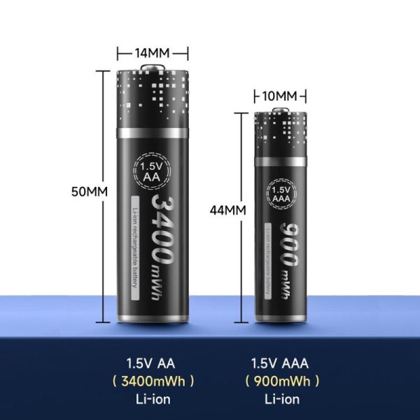 Batteries & Spare Parts |   Palo 1.5V Aa Rechargeable Battery Lithium-Ion Aa Battery 3400Mwh 1.5V Aa Li-Ion Batteries For Toy Remote Control Mp3 Clocks Toy Battery Batteries & Spare Parts Batteries & Spare Parts