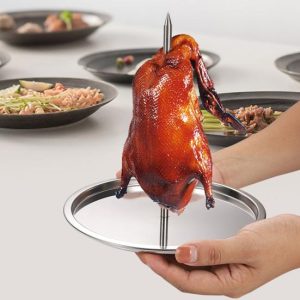 Birds |   Detachable Skewer Stand Food Grade Stainless Steel Sturdy Construction Vertical Chicken Holder For Outdoor Birds Birds