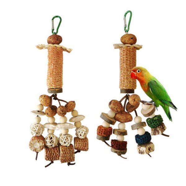 Birds |   Parrot Hanging Chewing Toys Corn Cob Rattan Ball Molar Treats Toy Bird Cage Accessories For Relieve Birds Birds