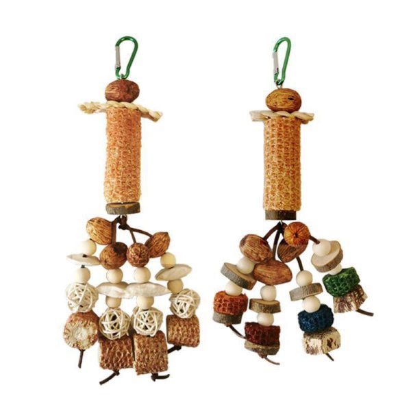 Birds |   Parrot Hanging Chewing Toys Corn Cob Rattan Ball Molar Treats Toy Bird Cage Accessories For Relieve Birds Birds