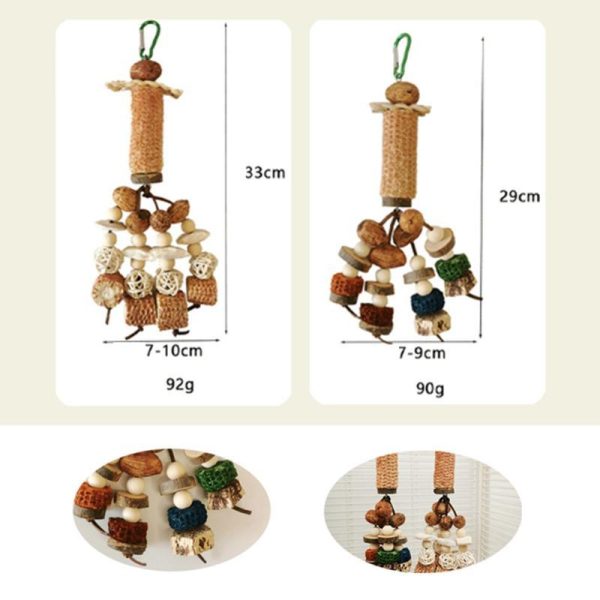 Birds |   Parrot Hanging Chewing Toys Corn Cob Rattan Ball Molar Treats Toy Bird Cage Accessories For Relieve Birds Birds