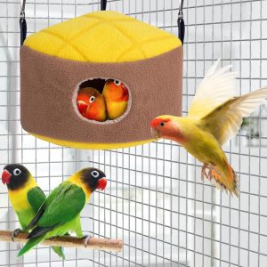 Birds |   Parrot Hanging Hammock Winter Warm Nest Plush Hideout Snuggle Hut To Sleep Play Rest For Parakeet Sugar Glider Rat Mouse Birds Birds