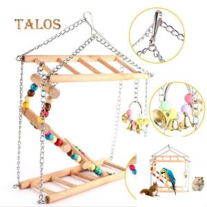 Birds |   T-Garden Bird Parrot Squirrel Bite Beads Bell Toy Cage Decor Birds Birds