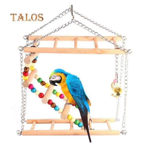 Birds |   T-Garden Bird Parrot Squirrel Bite Beads Bell Toy Cage Decor Birds Birds