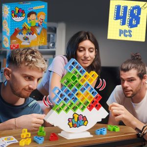 Board Games |   48Pcs Tetra Tower Fun Balance Stacking Building Blocks Board Game For Kids Adults Friends Team Dorm Family Game Night And Partie Board Games Board Games