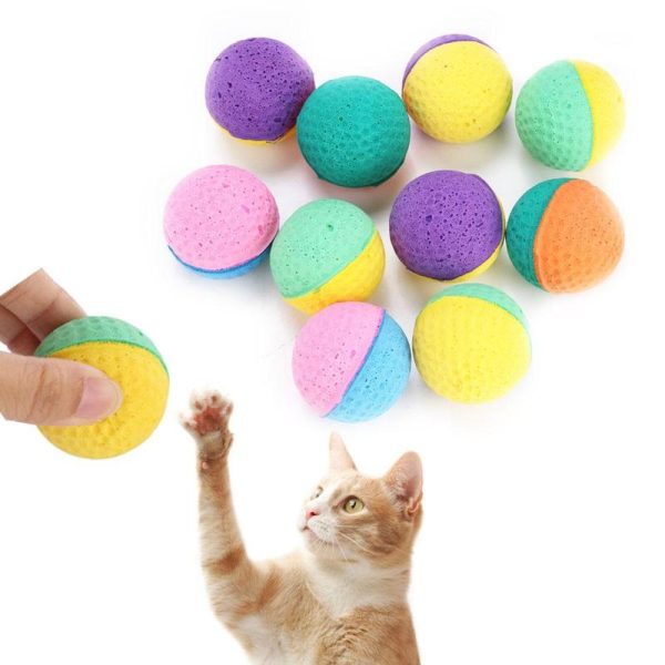 Cats |   10Pcs / Set Colorful Pet Cat Kitten Play Toy Latex Balls Cats Cats