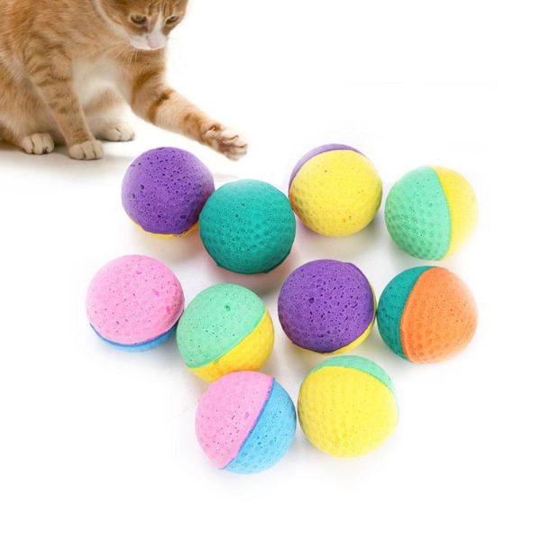 Cats |   10Pcs / Set Colorful Pet Cat Kitten Play Toy Latex Balls Cats Cats