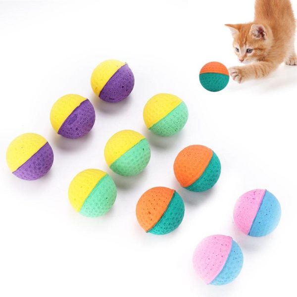 Cats |   10Pcs / Set Colorful Pet Cat Kitten Play Toy Latex Balls Cats Cats