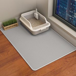 Cats |   Cat Litter Mat Double Layer Waterproof Urine Proof Trapping Mat Easy To Clean Non-Slip Toilet Pad Cat Scratch Pad Large Foot Pad Cats Cats