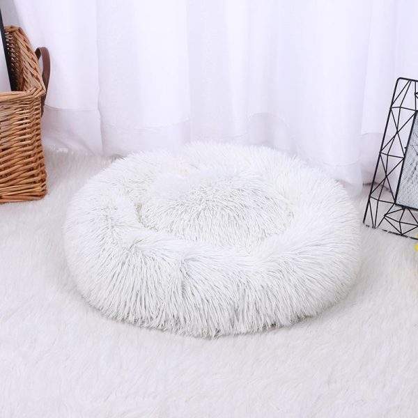 Cats |   Super Soft Long Plush Warm Pet Mat Cute Lightweight Kennel Cat Sleeping Basket Bed Round Fluffy Comfortable Touch Pet Products Cats Cats