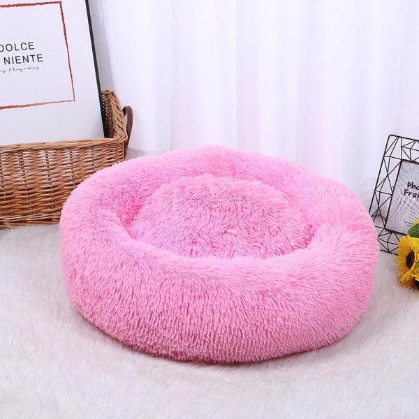 Cats |   Super Soft Long Plush Warm Pet Mat Cute Lightweight Kennel Cat Sleeping Basket Bed Round Fluffy Comfortable Touch Pet Products Cats Cats