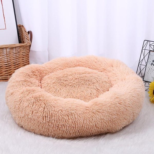 Cats |   Super Soft Long Plush Warm Pet Mat Cute Lightweight Kennel Cat Sleeping Basket Bed Round Fluffy Comfortable Touch Pet Products Cats Cats